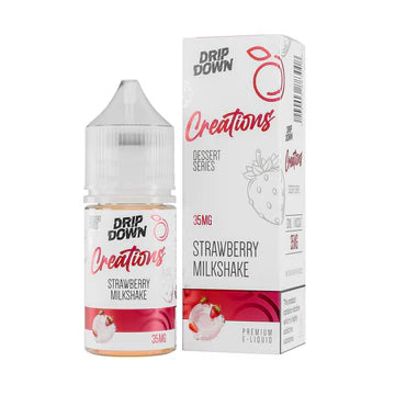 Drip Down Strawberry Milkshake By Creations Series 100ml At Best Price In Pakistan | AURA VAPES